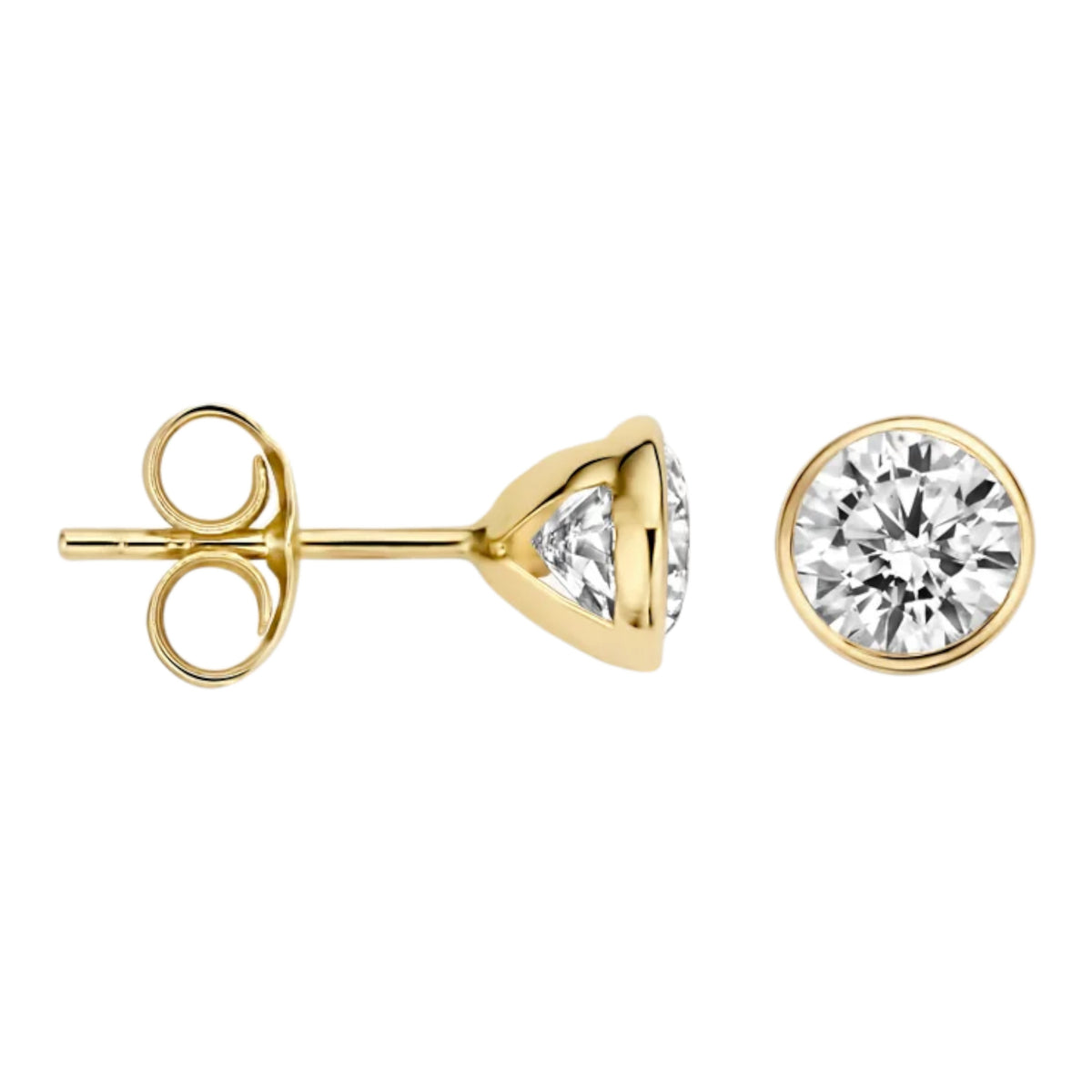 Ohrstecker aus 585er Gold mit Zirkonia 5,35 mm