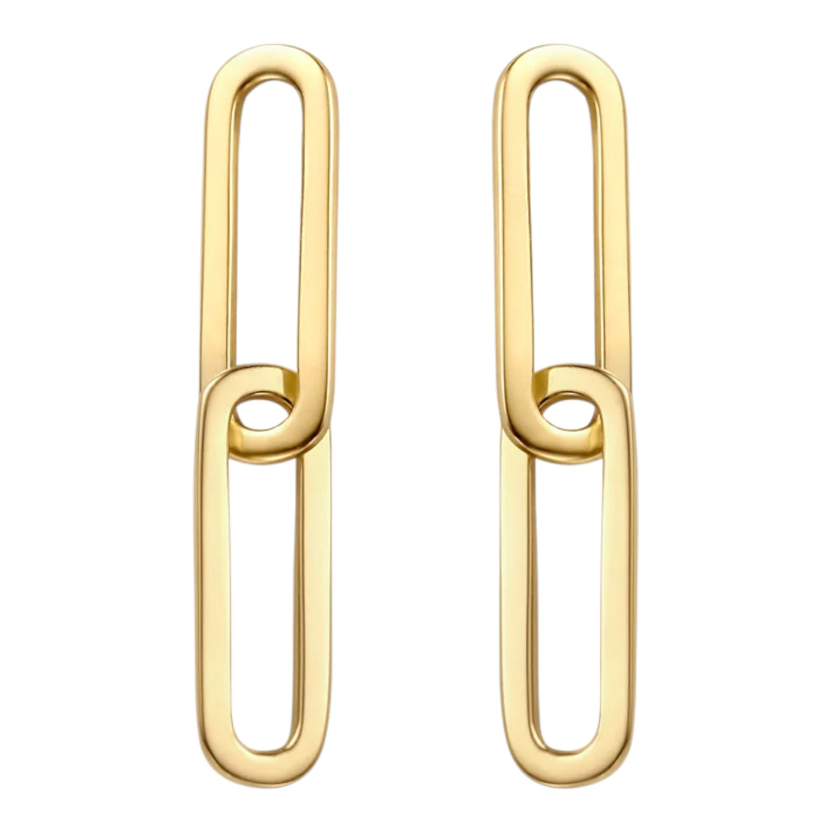 Ohrstecker aus 585er Gold mit 2 Kettengliedern