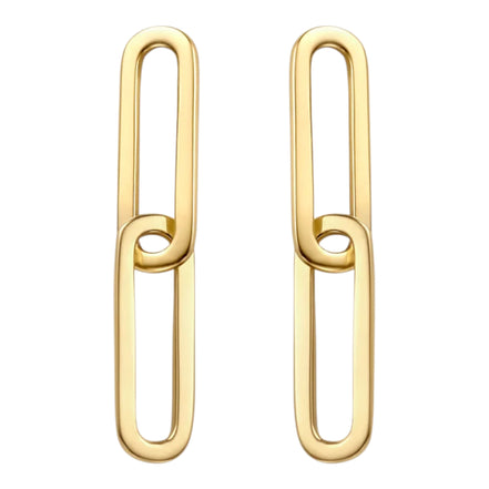 Ohrstecker aus 585er Gold mit 2 Kettengliedern