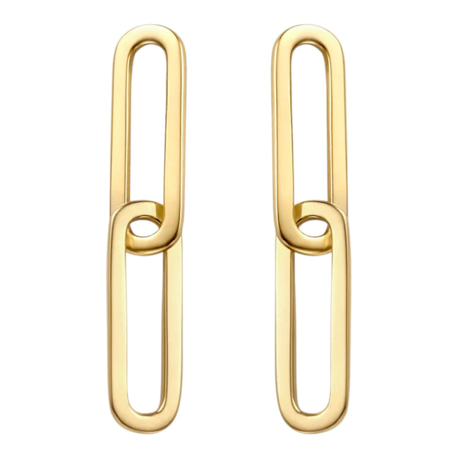 Ohrstecker aus 585er Gold mit 2 Kettengliedern