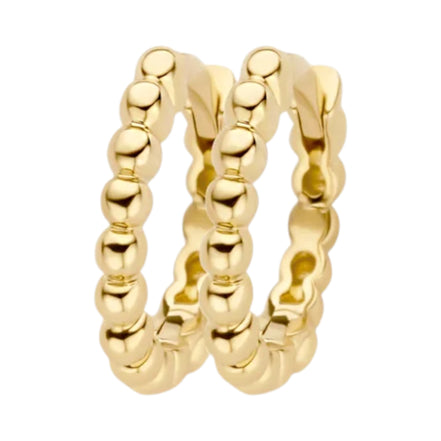 Creolen aus 585er Gold mit Kugeloptik 10,7 mm