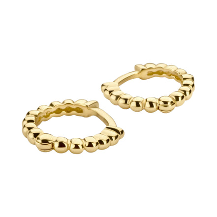 Creolen aus 585er Gold mit Kugeloptik 10,7 mm