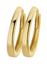 Ovale Creolen aus 585er Gold in konischem Design 16,6 mm