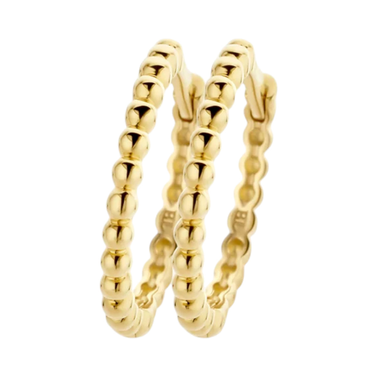 Creolen aus 585er Gold mit Kugeloptik 14 mm
