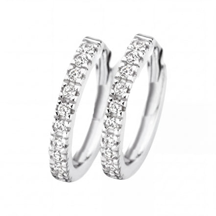 Creolen aus 585er Weißgold mit Zirkonia