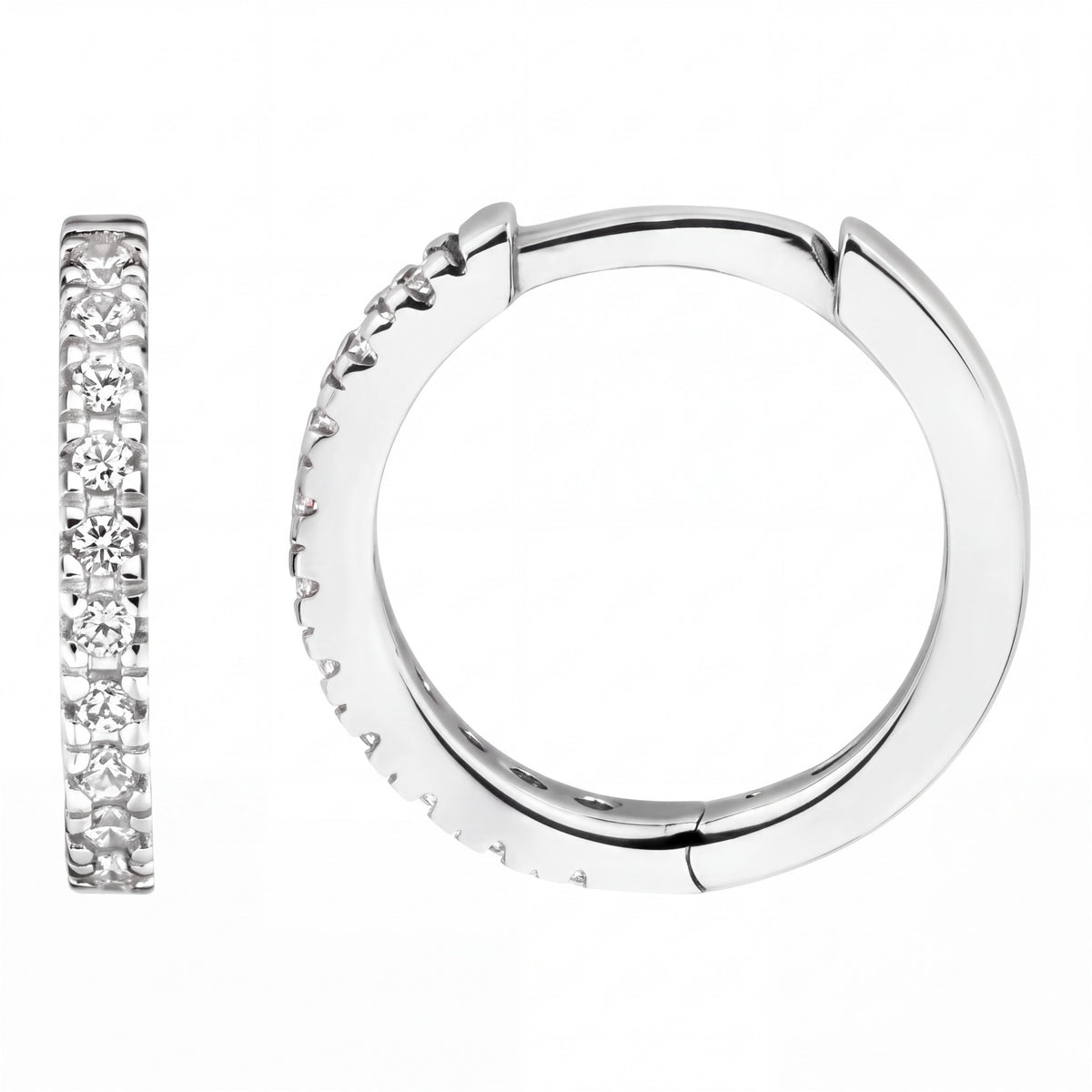 Creolen aus 585er Weißgold mit Zirkonia