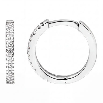 Creolen aus 585er Weißgold mit Zirkonia