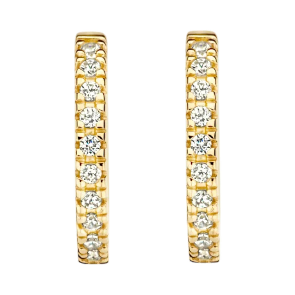 Creolen aus 585er Gold mit Zirkonia 11,7 mm
