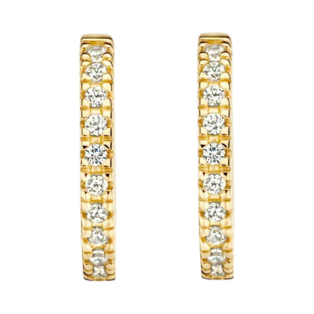 Creolen aus 585er Gold mit Zirkonia 11,7 mm