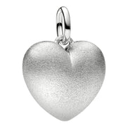 Herzförmiger Charm-Anhänger platiniert