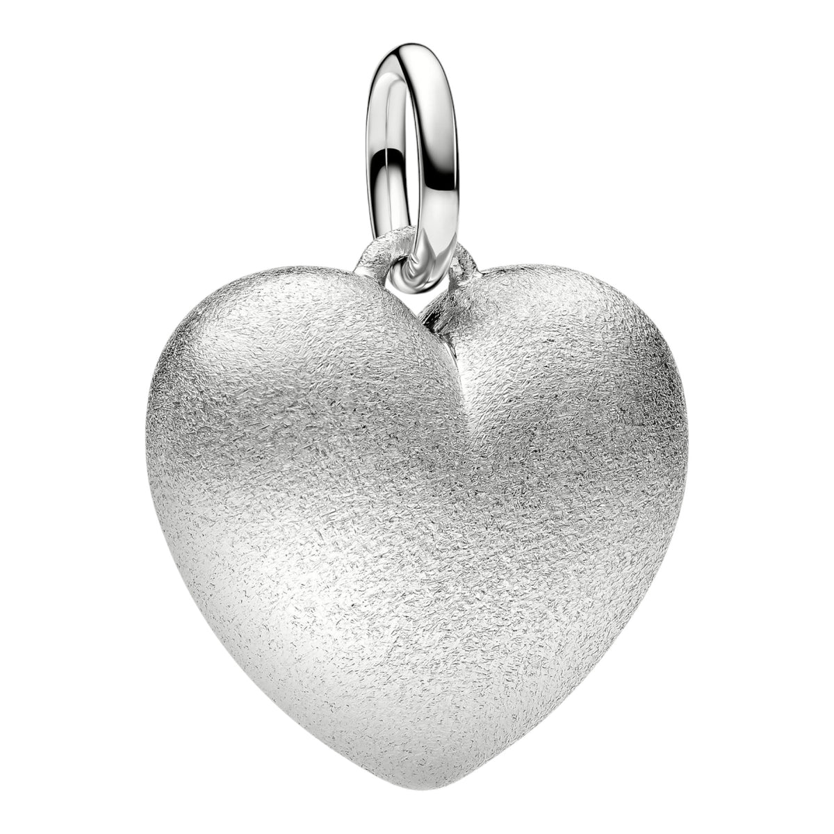 Herzförmiger Charm-Anhänger platiniert