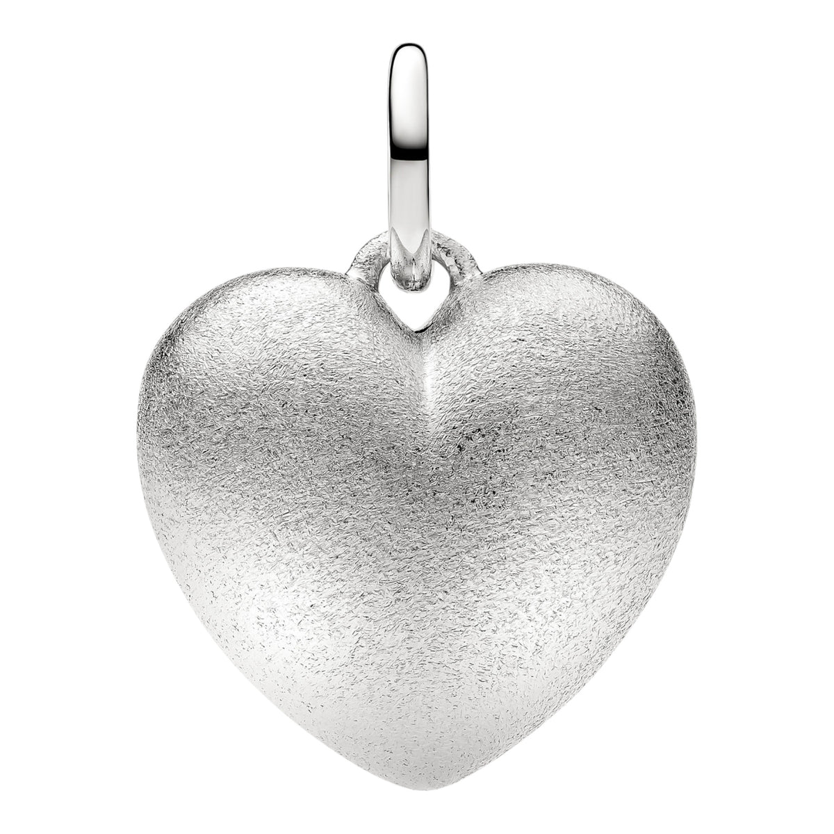 Herzförmiger Charm-Anhänger platiniert