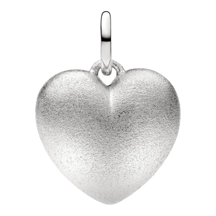 Herzförmiger Charm-Anhänger platiniert