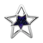 Sternförmiger Charm mit blauer Emaille