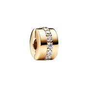MOMENTS Charm Clip Zirkoniareihe Vergoldet