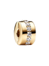MOMENTS Charm Clip Zirkoniareihe Vergoldet