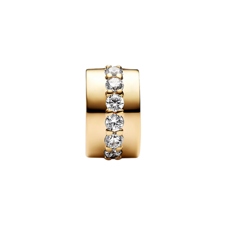 MOMENTS Charm Clip Zirkoniareihe Vergoldet
