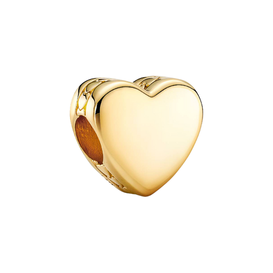MOMENTS Charm Herz Vergoldet Gravierbar