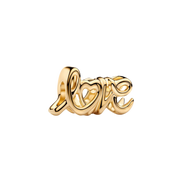 MOMENTS Charm Love Schriftzug Vergoldet