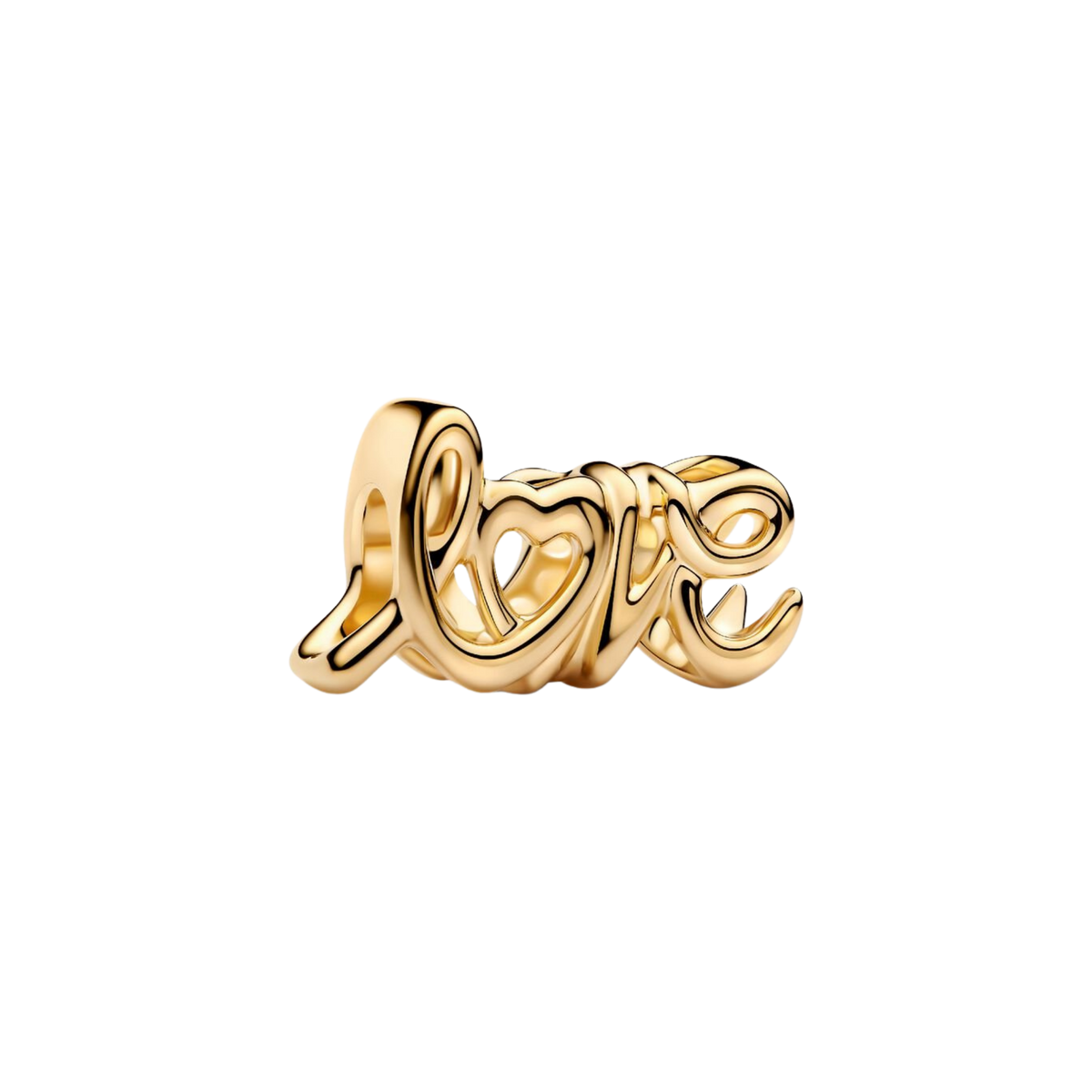 MOMENTS Charm Love Schriftzug Vergoldet