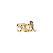 MOMENTS Charm Love Schriftzug Vergoldet