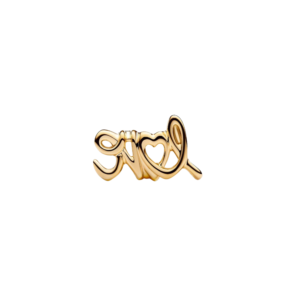 MOMENTS Charm Love Schriftzug Vergoldet