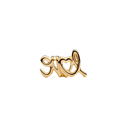 MOMENTS Charm Love Schriftzug Vergoldet