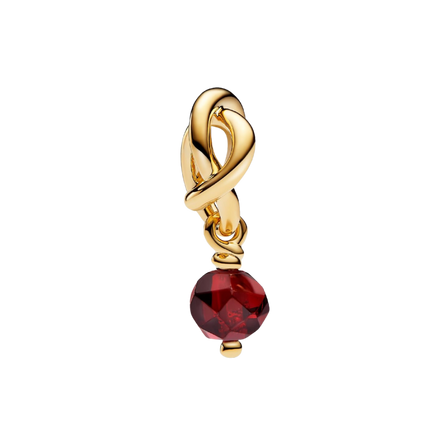 MOMENTS Charm Geburtsstein Januar Rot