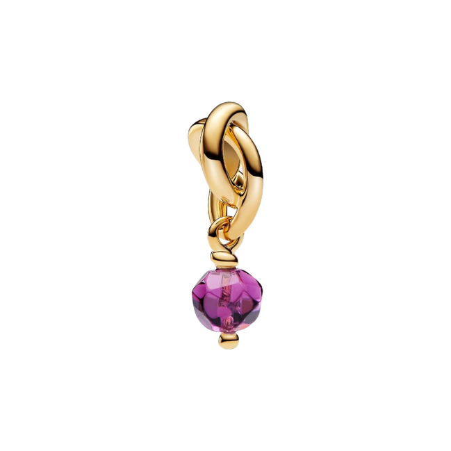 MOMENTS Charm Geburtsstein Februar Lila