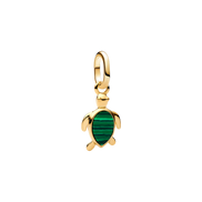 ME Charm Schildkröte grün vergoldet