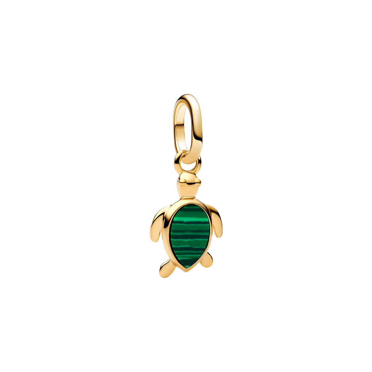 ME Charm Schildkröte grün vergoldet