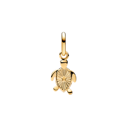ME Charm Schildkröte grün vergoldet