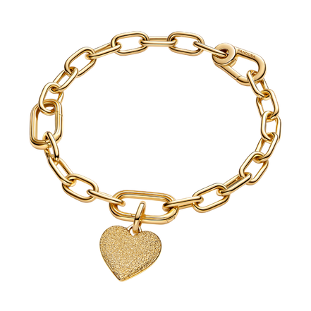 ME Charm Herz Medallion Gravur vergoldet