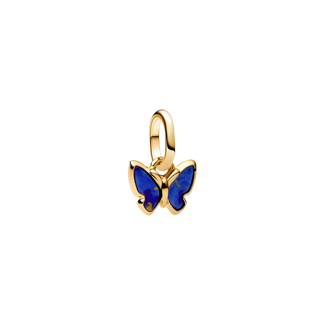 ME Charm Schmetterling blau vergoldet