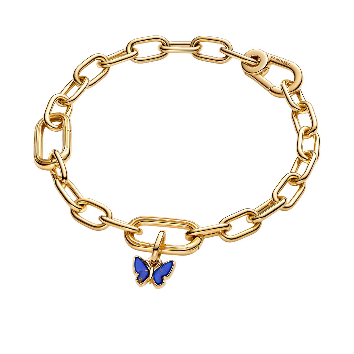 ME Charm Schmetterling blau vergoldet