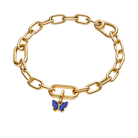 ME Charm Schmetterling blau vergoldet
