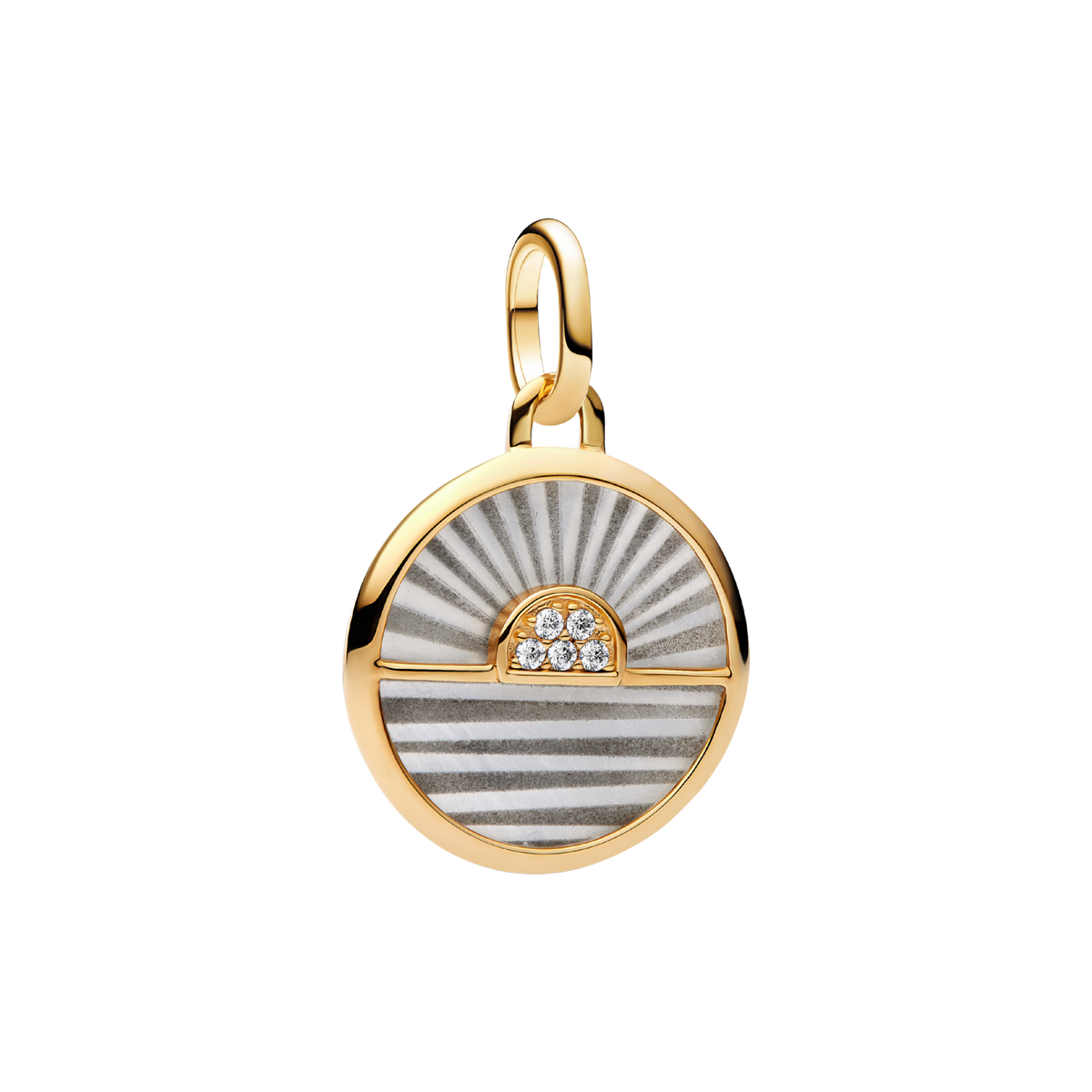 ME Charm Medallion Sonnenaufgang vergoldet