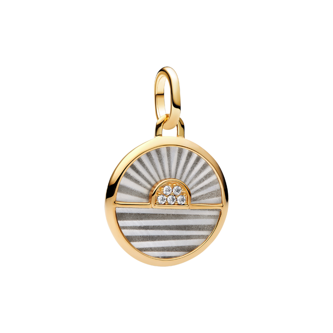 ME Charm Medallion Sonnenaufgang vergoldet