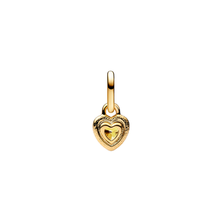 ME Charm Mini Herz gelb, vergoldet