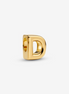 Charm Buchstabe D vergoldet