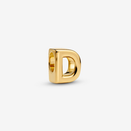 Charm Buchstabe D vergoldet