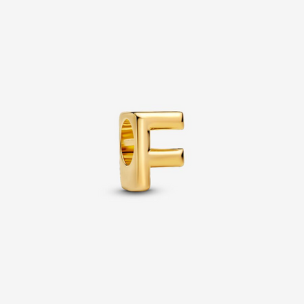 Charm Buchstabe F vergoldet