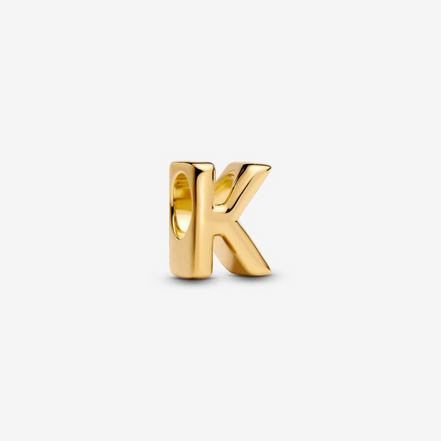 Charm Buchstabe K vergoldet