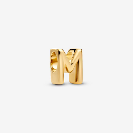 Charm Buchstabe M vergoldet