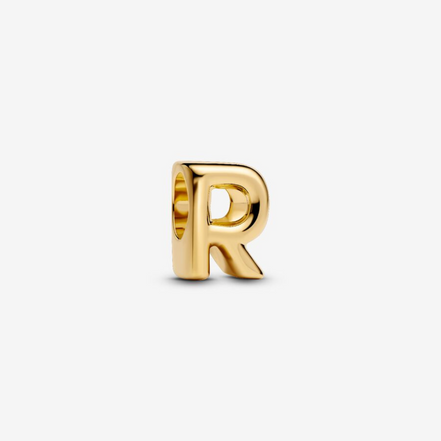 Charm Buchstabe R vergoldet