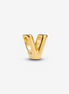 Charm Buchstabe V vergoldet