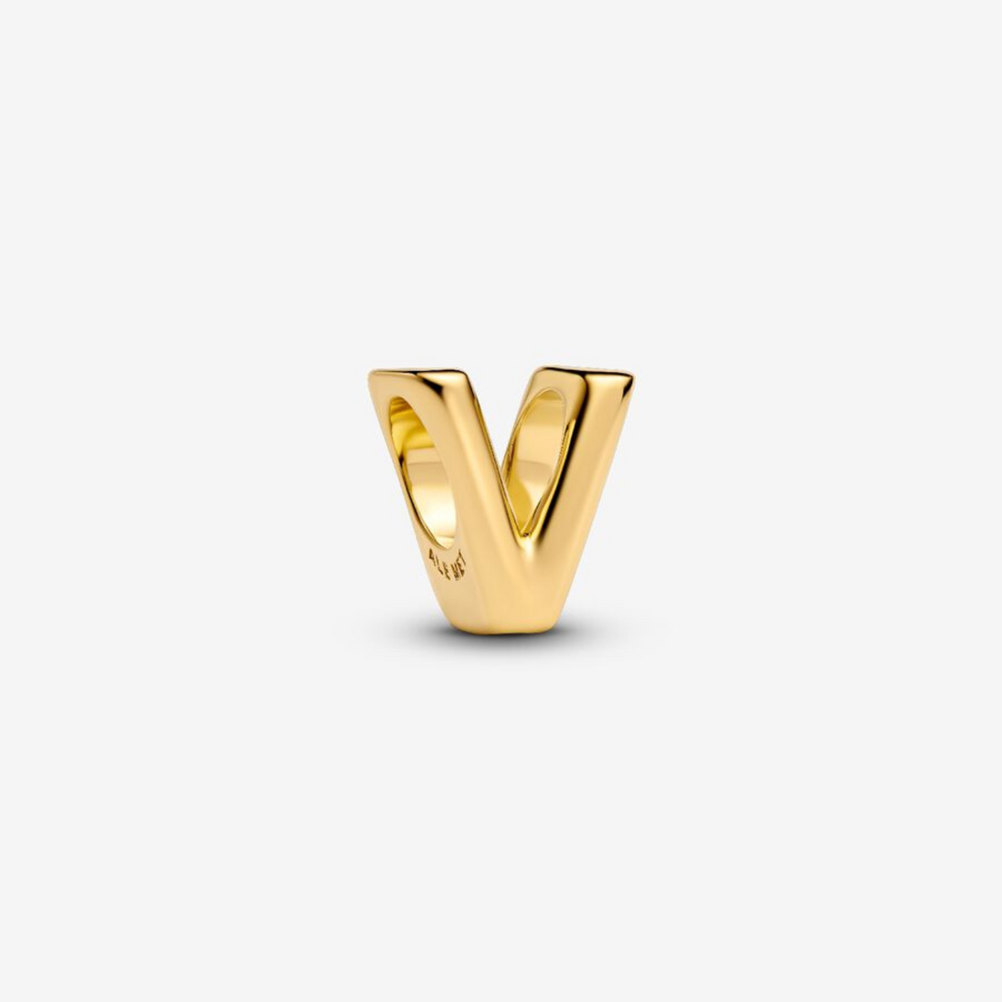 Charm Buchstabe V vergoldet