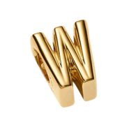 Charm Buchstabe W vergoldet