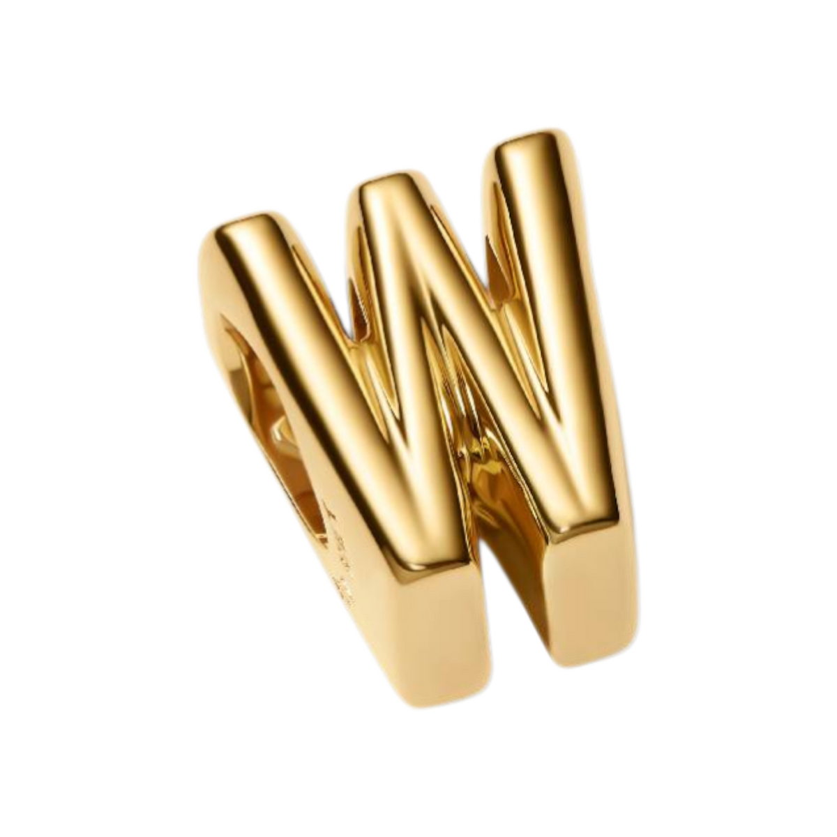 Charm Buchstabe W vergoldet