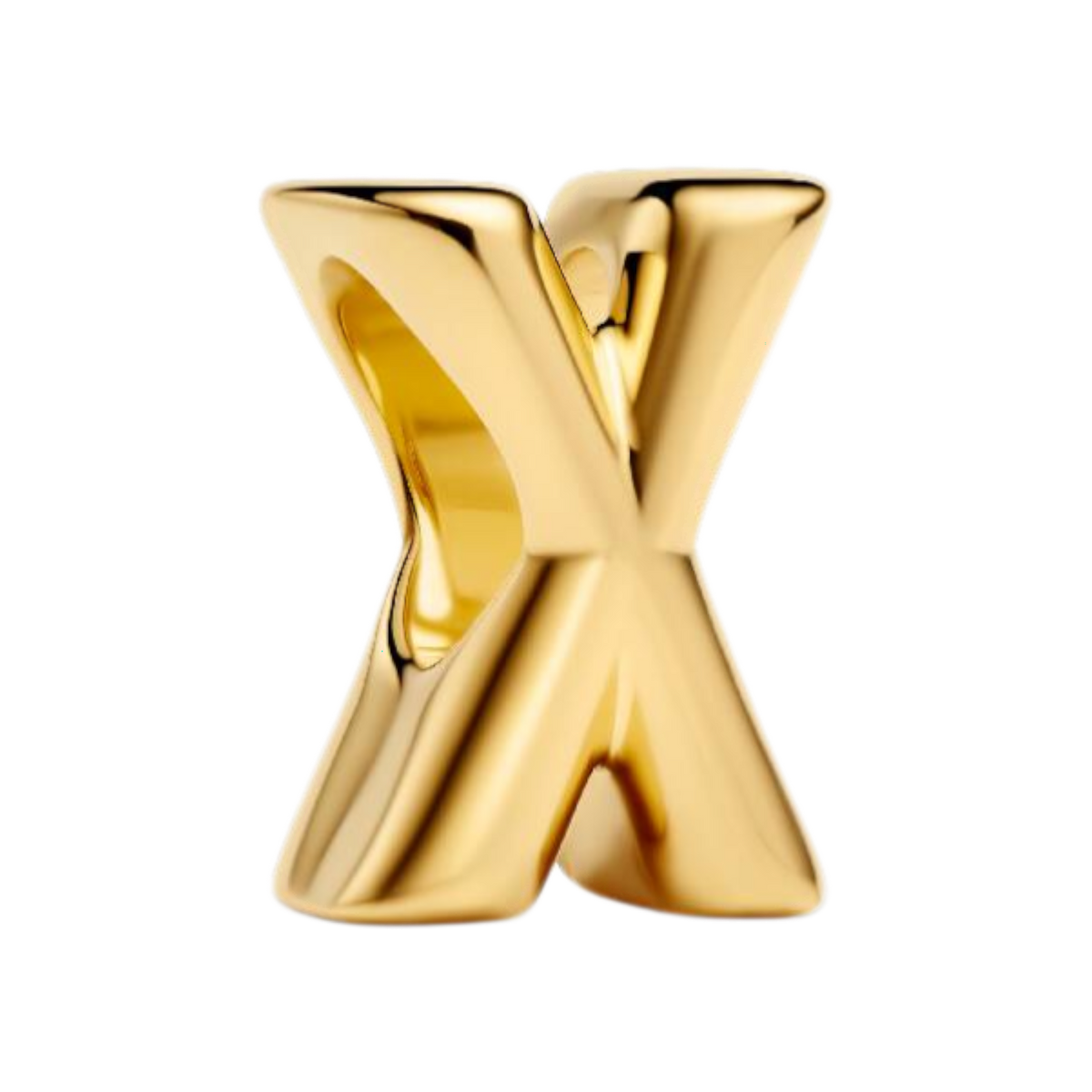 Charm Buchstabe X vergoldet